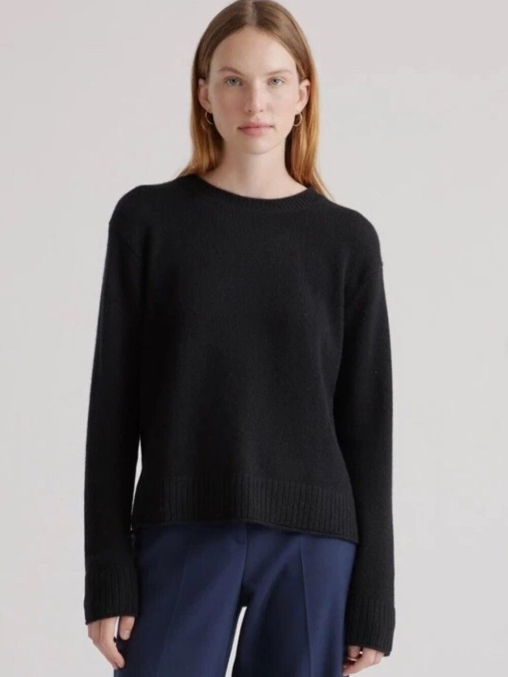 Quince Mongolian Cashmere Boxy Crewneck Sweater